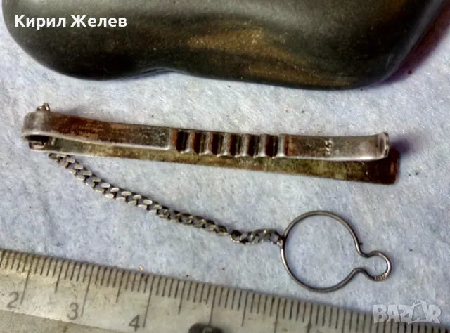 АРИСТОКРАТИЧНА СТИЛНА СРЕБЪРНА ИГЛА За ВРАТОВРЪЗКА ЛАКИРАНО СРЕБРО 925 ЩИПКА За ВРАТОВРЪЗКА 49317, снимка 3 - Други - 48476925
