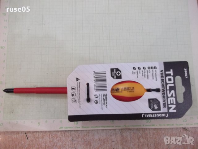 Отвертка изолирана "TOLSEN - PH 2 x 100 mm" нова, снимка 5 - Отвертки - 33744226