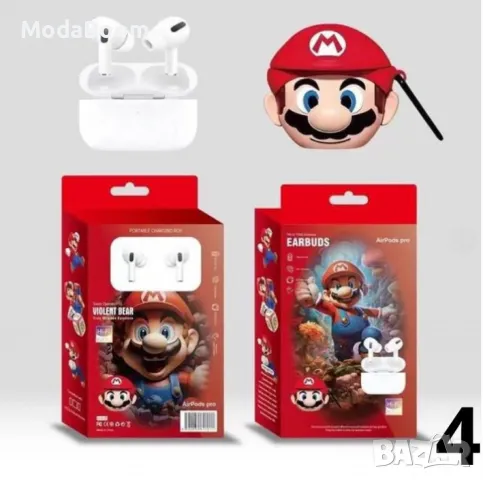 Безжични слушалки AirPods Pro с калъфче с дизайн на анимационни герои, снимка 3 - Слушалки и портативни колонки - 48867138