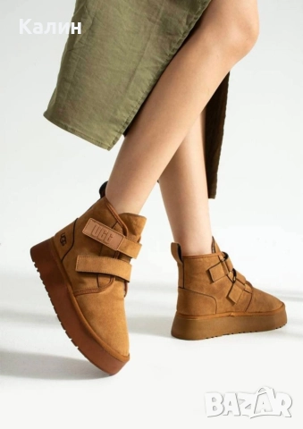 Дамски велурени боти UGG с топла подплата - два цвята - 85 лв., снимка 3 - Дамски боти - 52639429