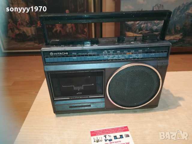 hitachi ретро касетофон 0703211839, снимка 8 - Радиокасетофони, транзистори - 32075036