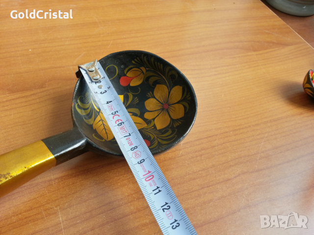 Руски дървен черпак лъжица, снимка 4 - Антикварни и старинни предмети - 36474127