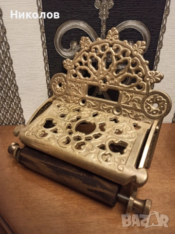 Месингов държач за тоал. хартия, снимка 6 - Антикварни и старинни предмети - 53213782