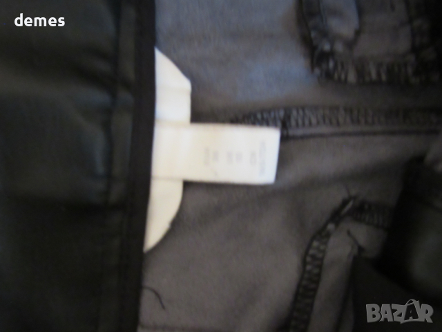 Н&M-7/8 дамски черен кожен панталон размер 38 UK 10, снимка 3 - Панталони - 44602976