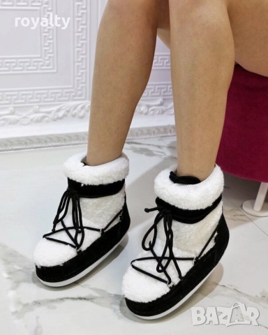 Апрески на платформа - черен велур