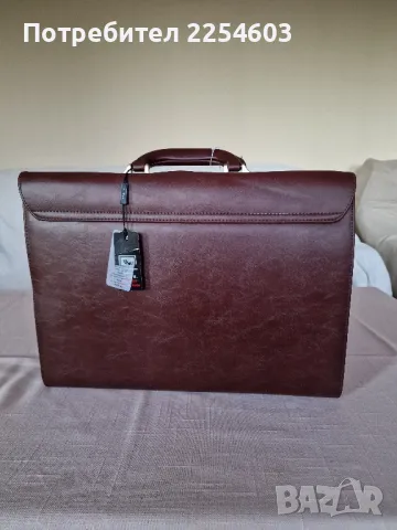 Луксозна кожена чанта за документи, снимка 3 - Чанти - 48006550