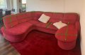 Голям червен диван на буквата П, снимка 1 - Дивани и мека мебел - 37724769