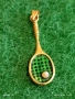 Сребърен медальон във формата на Тенис ракета с Перла красив подарък за спортисти 22057, снимка 2