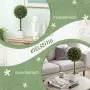 HOMCOM Комплект от 2 изкуствени чемширови топиарни топки 45 см, снимка 10
