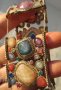  красива стара ГРИВНА с камъни и кутия с емайл, снимка 7