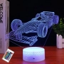 3D LED Нощна Лампа, 16 Цвята Дистанционно Управление НОВА, снимка 1