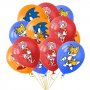 3 бр Соник Sonic Обикновен надуваем латекс латексов балон парти хелий или газ балони