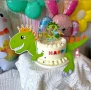 Динозавър части картонени декор за торта украса рожден ден топер топери, снимка 4