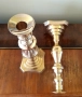 Чифт свещници от месинг, снимка 3