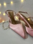 Нови елегантни сатенени обувки – цвят Пудра, снимка 3