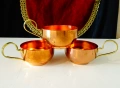 Масивни медни чаши 150 мл.,позлата. , снимка 1