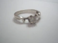 Сребърен пръстен с бял камък., снимка 3