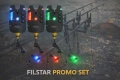 Промоционален комплект Filstar- Три сигнализатора със защита от кражба и три светещи обтегача, снимка 1