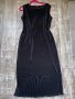Нова дълга ежедневна черна рипс плисе еластична рокля рипс 44 нолер , снимка 2