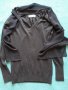 Меко плетиво с вграден фин шал от същия цвят-лилав издържан тъмен цвят, дълъг ръкав, ефектен модел, снимка 1 - Блузи с дълъг ръкав и пуловери - 37417986