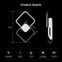 LED плафон 28 W димируем с дистанционно 3000-6500 K 50 см. - Черно/Бяло, снимка 3