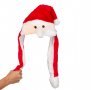 Коледна шапка Дядо Коледа, Движеща се, Червена, снимка 3