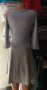 Сива рокля с отворени рамене и 7/8 дължина на ръкава , снимка 2