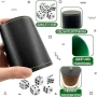 Нов Комплект за игра Cutlery Shock  от 6 кожени чашки за зарове и 30 зарове, снимка 4