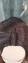 Нова Дълга  с руси кичури омбре ЧУПЛИВА тъмно кестенява перука без бретон 70 см. - мод.70, снимка 15
