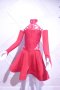 Червена детска рокля за спортни танци, снимка 1 - Художествена гимнастика - 42842731