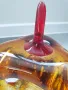 Murano стъклена фигура 19см-2кг/италианска абстрактна ябълка от Мурано стъкло, снимка 5