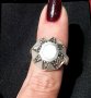 Стар руски пръстен със седеф - проба 925 и житен клас, снимка 7