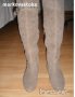 Високи чизми ботуш еко кожа велур номер 37 стелка 24 см, снимка 1 - Дамски ботуши - 30882241