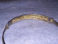 ЗЛАТИСТА ВИНТИДЖ ГРИВНА ИНТЕРЕСЕН ФИЛИГРАНЕН АРТ ДИЗАЙН СТОМАНЕНА НЕРЪЖДАЕМА 38000, снимка 4