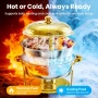 Комплект за бюфет WARMOUNTS 6L Gold Chafing Dish, 2 броя, кръгли затоплящи чинии с капак, снимка 3