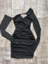 Нова еластична парти коктейлна черна къса официална рокля трико , снимка 1