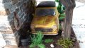 Макет-Diorama wooden shed Diecast 1/34 Мini cooper, снимка 5