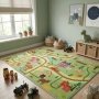 Детски килим за игра 120х160см - Светлозелен килим с ферма и животни, противоплъзгащ и миещ се, снимка 5