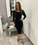 Decjuba нова черна рокля по тялото, снимка 3