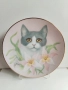 Декоративна чиния- коте, снимка 1