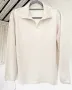 Блуза с якичка стил OLD MONEY светъл беж, снимка 4