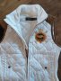 Polo Ralph Lauren Equestrian Vest Suede Trim White Quilted Full Zip - страхотен дамски елек , снимка 2