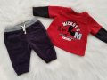 Джинси Zara и блуза Мики Маус 3-6 месеца - ватирани, снимка 1 - Бебешки блузки - 30628696