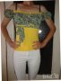 като нова жълта блуза с цветя, снимка 1 - Корсети, бюстиета, топове - 39572745