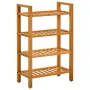 vidaXL Поставка за обувки с 4 рафта, 50x27x80 см, дъбов масив, снимка 1