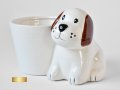 Керамична кашпа с куче / Подарък за любителка на кучета / Кашпа за цветя с форма на куче, снимка 2