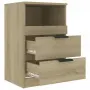 vidaXL Нощно шкафче, дъб сонома, инженерно дърво, снимка 5