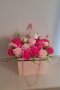 Аранжировка на кутии,чантички,кошнички и др със сапунени рози цената започва от 22лв ., снимка 1 - Подаръци за жени - 44172683