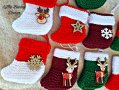 Коледно чорапче - ръчно изплетено, снимка 8
