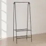Метална закачалка за дрехи с 2 рафта и 4 куки – отворен гардероб 109×41×150 см, снимка 2